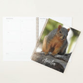 Schattigee gepersonaliseerde eekhoorn planner (Display)