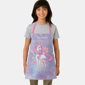 Schattigee Gepersonaliseerde Eenhoorn Rozen & Vlin Schort (Insitu)