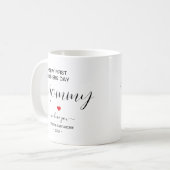 Schattigee gepersonaliseerde eerste Moederdag koff Koffiemok (Voorkant links)