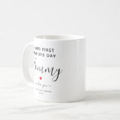 Schattigee gepersonaliseerde "eerste Moederdag" pa Koffiemok (Voorkant links)