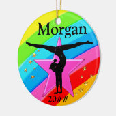 SCHATTIGEE GEPERSONALISEERDE EN GEDATEERDE GYMNAST KERAMISCH ORNAMENT (Links)