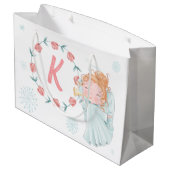 Schattigee gepersonaliseerde engel groot cadeauzakje (Achterkant Gekanteld)