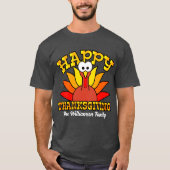Schattigee gepersonaliseerde familie Thanksgiving  T-shirt (Voorkant)