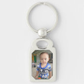Schattigee gepersonaliseerde foto Kinder Modern Sleutelhanger (Voorkant)