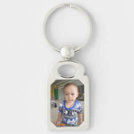 Schattigee gepersonaliseerde foto Kinder Modern Sleutelhanger