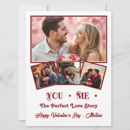 Schattigee gepersonaliseerde foto-Valentijnsdag Feestdagenkaart