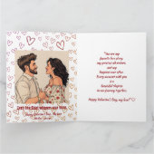 Schattigee gepersonaliseerde foto Valentijnsdag Kaart (Binnen)