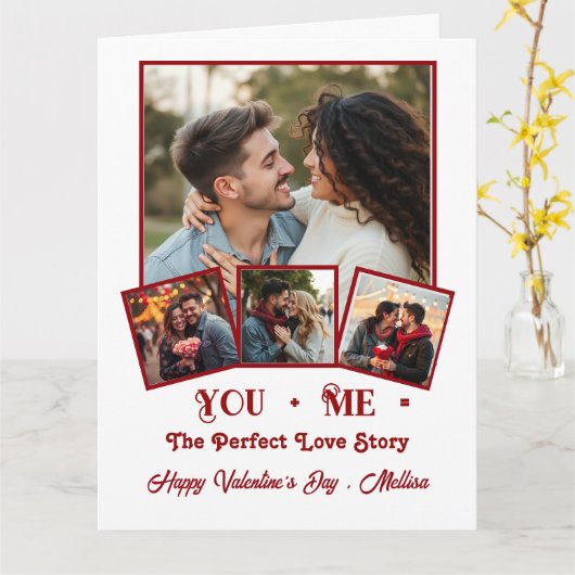 Schattigee gepersonaliseerde foto Valentijnsdag Kaart (Gele Bloem)