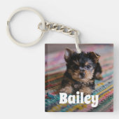Schattigee gepersonaliseerde foto van huisdieren sleutelhanger (Voorkant)