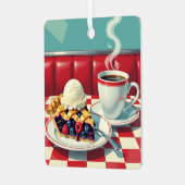 Schattigee Gepersonaliseerde Gemengde Berry Pie Ke Metalen Ornament (Voorkant links)