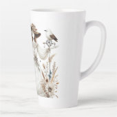 Schattigee Gepersonaliseerde Gezichtloze Dame en H Latte Mok (Rechts)