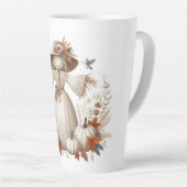 Schattigee gepersonaliseerde gezichtsloze vogelver latte mok (Rechterhoek)