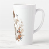 Schattigee gepersonaliseerde gezichtsloze vogelver latte mok (Rechts)