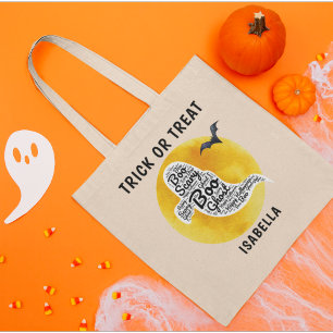 Schattigee Gepersonaliseerde Ghost Word Art Trick  Tote Bag