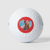 Schattigee gepersonaliseerde golfbal foto Golfer G Golfballen (Voorkant)
