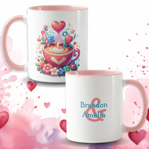 Schattigee gepersonaliseerde grillige koffie & har mok