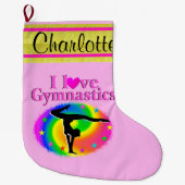 SCHATTIGEE GEPERSONALISEERDE GYMNAST KERSTKOUS GROTE KERSTSOK (Voorkant)