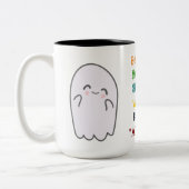 Schattigee gepersonaliseerde Halloween Ghost Mok (Links)