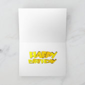 Schattigee gepersonaliseerde Happy Birthday Kaart (Binnen)