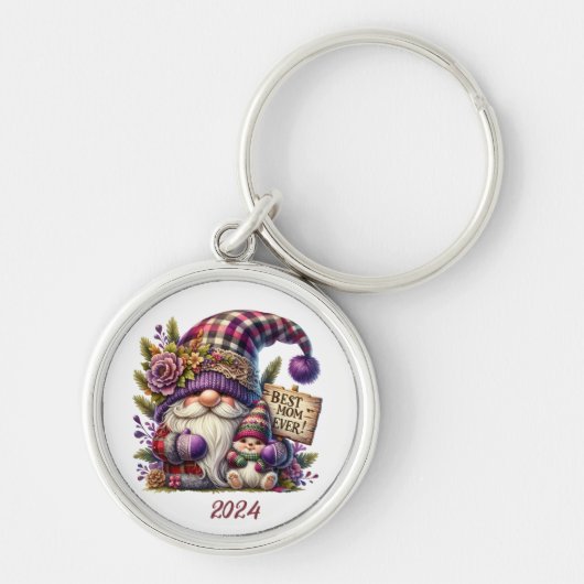 Schattigee gepersonaliseerde Happy Moederdag / Gno Sleutelhanger (Voorkant)