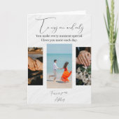 Schattigee gepersonaliseerde Happy Valentines Day  Bedankkaart (Voorkant)