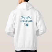 Schattigee Gepersonaliseerde Hond Wandelen Buddy H Hoodie (Achterkant)