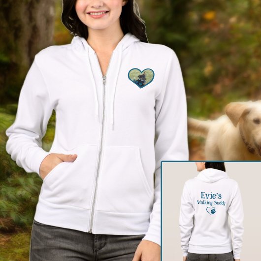 Schattigee Gepersonaliseerde Hond Wandelen Buddy H Hoodie