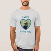Schattigee Gepersonaliseerde Hond Wandelen Buddy H T-shirt (Voorkant)