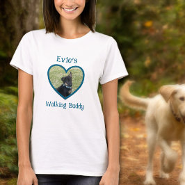 Schattigee Gepersonaliseerde Hond Wandelen Buddy H T-shirt