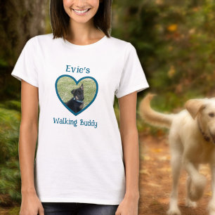 Schattigee Gepersonaliseerde Hond Wandelen Buddy H T-shirt