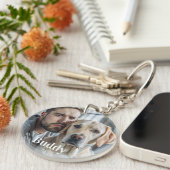 Schattigee Gepersonaliseerde Hondenliefhebber Pet  Sleutelhanger (Voorkant Rechts)