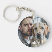 Schattigee Gepersonaliseerde Hondenliefhebber Pet  Sleutelhanger (Voorkant)