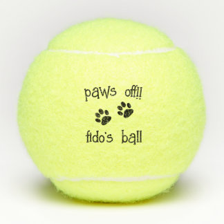 Schattigee gepersonaliseerde hondennaam Pawprint Tennisballen