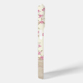 Schattigee gepersonaliseerde houten bloemenscript  Case-Mate iPhone case (Achterkant / Rechts)