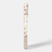 Schattigee gepersonaliseerde houten bloemenscript  Case-Mate iPhone case (Achterkant / Rechts)