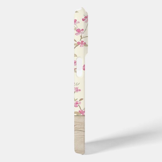 Schattigee gepersonaliseerde houten bloemenscript  Case-Mate iPhone case (Achterkant / Rechts)