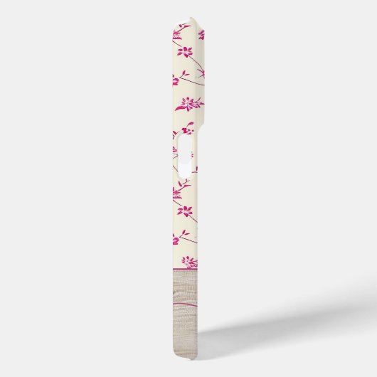 Schattigee gepersonaliseerde houten bloemenscript Case-Mate iPhone case (Achterkant / Rechts)