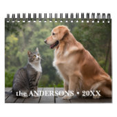 Schattigee Gepersonaliseerde Huisdierenliefhebbers Kalender (Hoes)