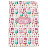 Schattigee gepersonaliseerde IcePop Zomer Verjaard Medium Cadeauzakje (Voorkant)