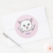 Schattigee gepersonaliseerde kat Sticker (Envelop)