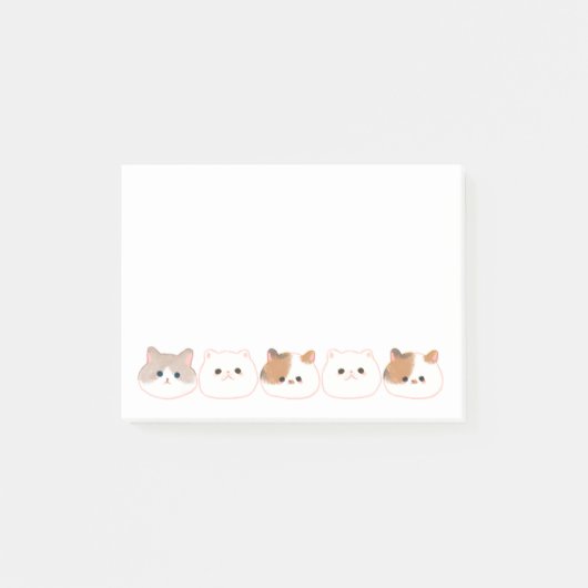 Schattigee gepersonaliseerde kattenliefhebbers Pos Post-it® Notes (Voorkant)