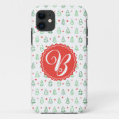 Schattigee gepersonaliseerde kerstboom Case-Mate iPhone case (Achterkant)