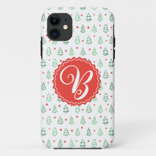 Schattigee gepersonaliseerde kerstboom Case-Mate iPhone case