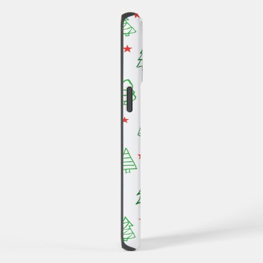 Schattigee gepersonaliseerde kerstboom iPhone hoesje (Rechterkant)