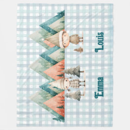 Schattigee gepersonaliseerde kerstdeken voor koppe fleece deken