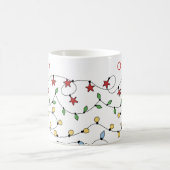 Schattigee gepersonaliseerde kerstverlichting koffiemok (Center)