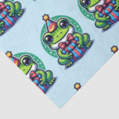 Schattigee gepersonaliseerde kikker thema verjaard tissuepapier (Detail)