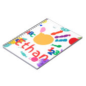 Schattigee gepersonaliseerde Kind ABC Handverf 123 Notitieboek (Linkerzijde)