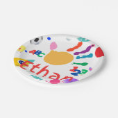 Schattigee gepersonaliseerde Kind ABC Handverf 123 Papieren Bordje (Gekanteld)