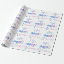 Schattigee gepersonaliseerde Kinder Doodle Worm Dr Cadeaupapier